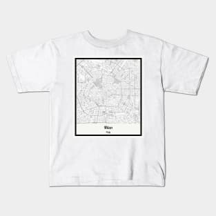 Map of Milan - Italy Kids T-Shirt